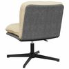 vidaXL Chaise pivotante de bureau Cr&egrave;me Tissu