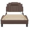 vidaXL Cadre de lit Viana avec LED sans matelas marron 90x200 cm