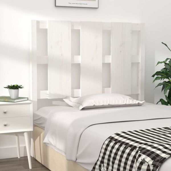 vidaXL Tête de lit Blanc 95,5x4x100 cm Bois massif de pin