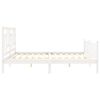 vidaXL Cadre de lit sans matelas blanc 200x200 cm bois massif de pin