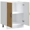 vidaXL Meuble de base de lavabo Lucca ch&ecirc;ne artisanal bois ing&eacute;nierie