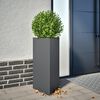 vidaXL Jardini&egrave;res 2 pcs anthracite triangulaire 40x34,5x70 cm acier