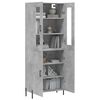 vidaXL Buffet haut Gris b&eacute;ton 69,5x34x180 cm Bois d'ing&eacute;nierie