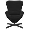 vidaXL Fauteuil œuf Noir 63 x 73 x 90 cm Velours