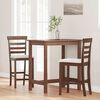 vidaXL Tabourets de bar avec coussins 2 pcs marron bois massif d'hévéa