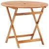 vidaXL Table pliable de jardin 90x75 cm Bois d'acacia massif
