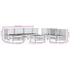vidaXL Salon de jardin 7 pcs bois massif douglas