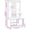 vidaXL Portemanteau SANDNES 87x40x159,5 cm bois massif pin