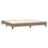 vidaXL Sommier &agrave; lattes de lit et matelas et LED Taupe 200x200cm Tissu