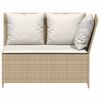 vidaXL Salon de jardin avec coussins 3 pcs beige r&eacute;sine tress&eacute;e