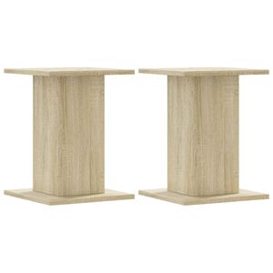 vidaXL Supports pour plantes 2 pcs ch&ecirc;ne sonoma bois d'ing&eacute;nierie