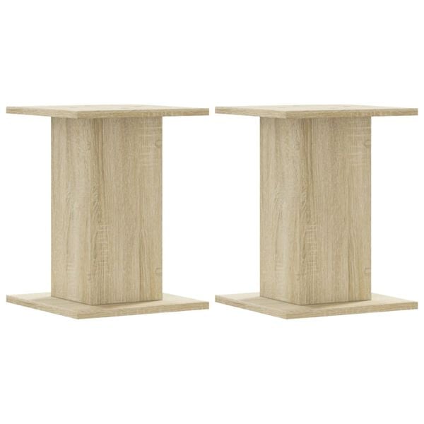 vidaXL Supports pour plantes 2 pcs ch&ecirc;ne sonoma bois d'ing&eacute;nierie