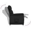 vidaXL Fauteuil inclinable Noir Similicuir