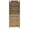 vidaXL Haut Armoire avec tiroir Ch&ecirc;ne artisanal 69,5 x 34 x 180 cm