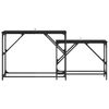 vidaXL Table console 2 pcs Chêne noir 100 x 28 x 75 cm