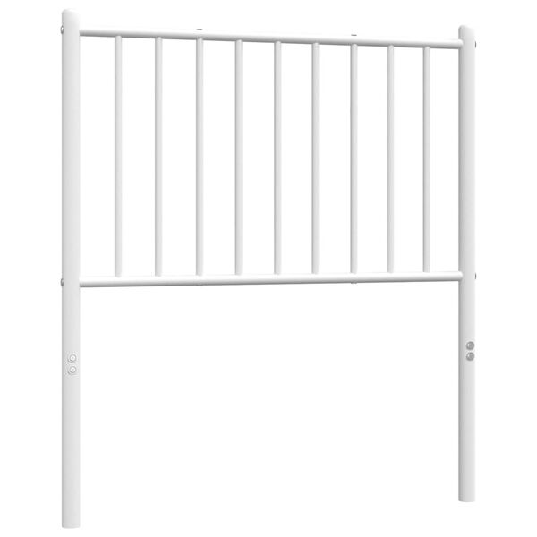 vidaXL T&ecirc;te de lit de remplacement m&eacute;tal blanc 80 cm