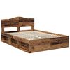 vidaXL Cadre de lit Bois ancien 140 x 190 cm Bois de pin massif