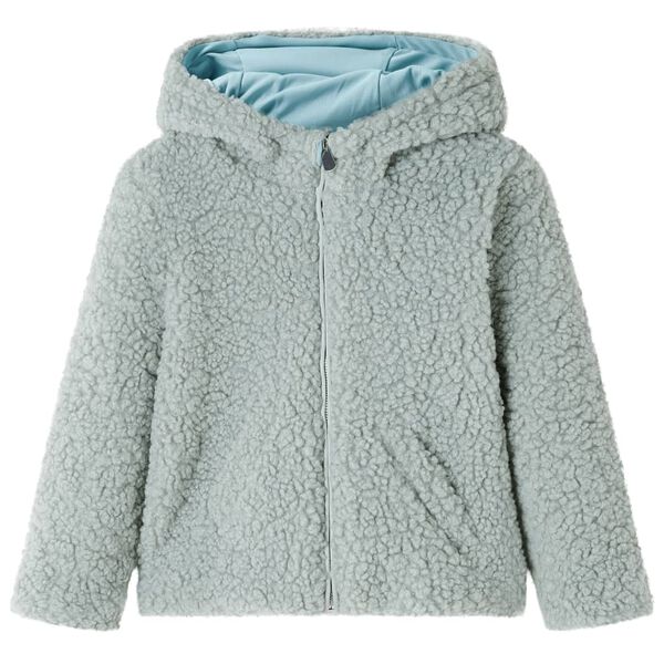 Veste à capuche pour enfants fausse fourrure vert menthe 92