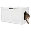 vidaXL Maison pour chat Blanc Brillant 85 x 55 x 50,5 cm