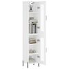 vidaXL Buffet haut Blanc 34,5x34x180 cm Bois d'ing&eacute;nierie