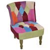 vidaXL Chaises en style fran&ccedil;ais lot de 2 avec design patchwork tissu