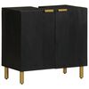 vidaXL Armoire lavabo de salle de bain noir bois d'ing&eacute;nierie