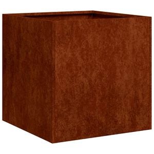 vidaXL Jardini&egrave;re rouill&eacute; 40x40x40 cm acier inoxydable