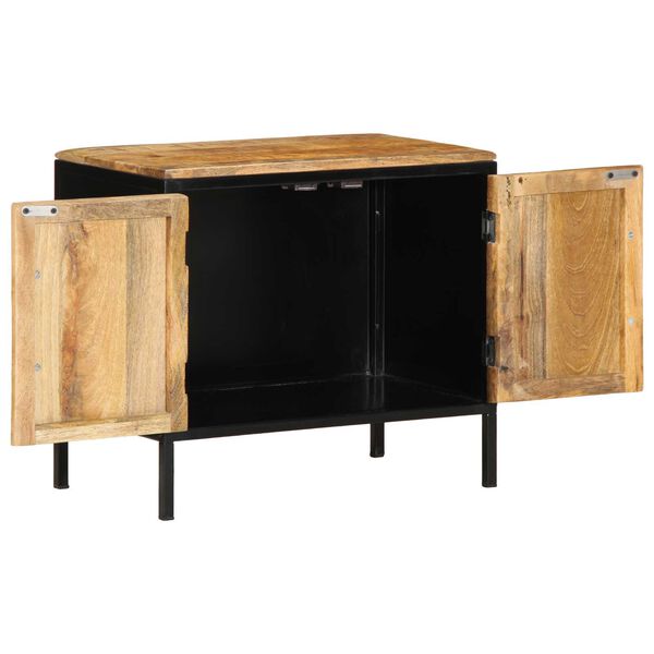 vidaXL Cabinet de chevet Marron et Noir 50 x 30 x 45 cm