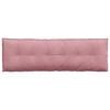 vidaXL Coussin de Dos Rose 160 x 50 cm Tissu en velours c&ocirc;tel&eacute;
