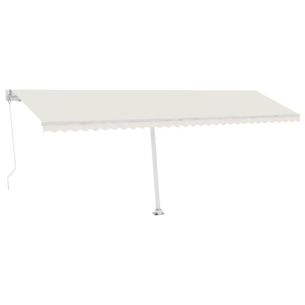 vidaXL Auvent manuel r&eacute;tractable sur pied 600x300 cm Cr&egrave;me