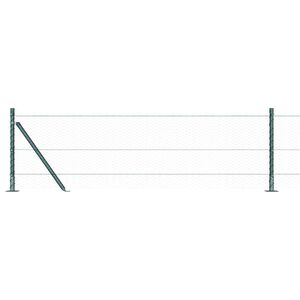 vidaXL Cl&ocirc;ture en fil soud&eacute; avec base en b&eacute;ton 50 x 0,6 m (L x H)
