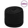vidaXL Corde de travail Noir 18 mm 100 m Polyester
