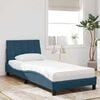 vidaXL Lit avec matelas Hanko bleu 80x200 cm velours