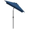 vidaXL Parasol d'extérieur avec poteau en métal 300x200 cm Azuré