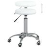 vidaXL Tabouret de massage Similicuir Blanc