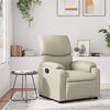 vidaXL Fauteuil inclinable Cr&egrave;me Similicuir
