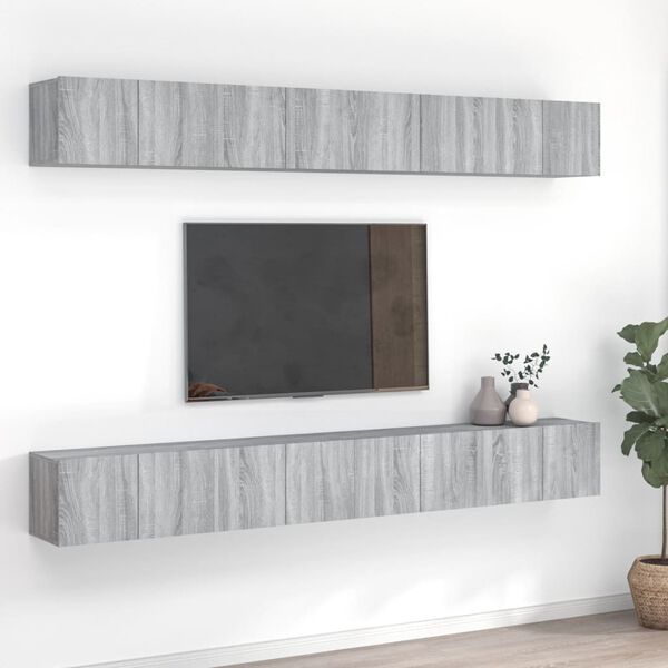 vidaXL Meubles TV 8 pcs Sonoma gris 60x30x30 cm Bois d'ingénierie