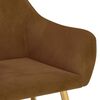 vidaXL Chaises &agrave; manger lot de 4 marron velours