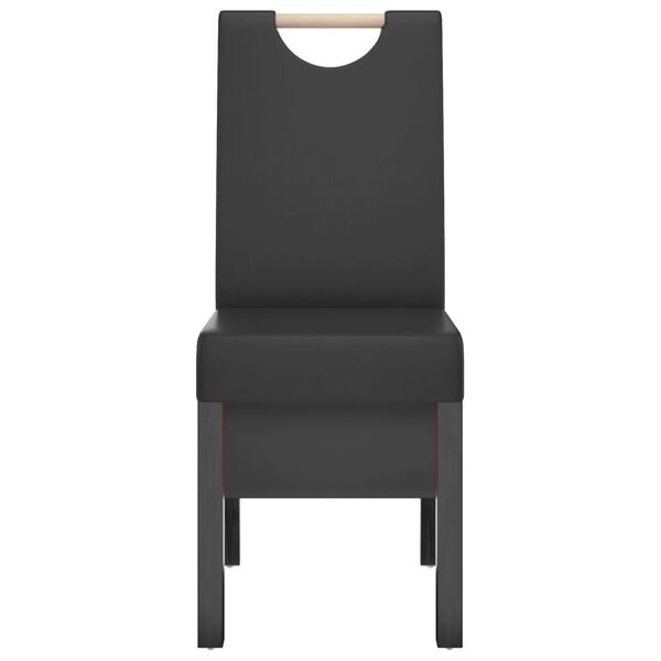 vidaXL Chaises &agrave; manger lot de 6 noir similicuir