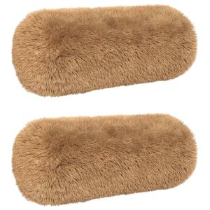 vidaXL Coussin avec oreiller HEERLEN 2 pi&egrave;ces Taupe Fleece PV