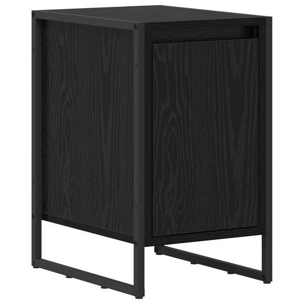 vidaXL Table de chevet Ch&ecirc;ne noir 39,5 x 30 x 50 cm Bois d'ing&eacute;nierie