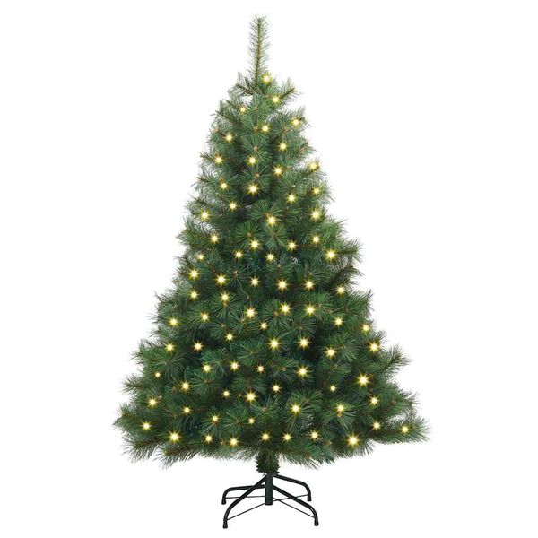 vidaXL Sapin de No&euml;l artificiel avec 150 LED Vert 150 cm PE et PVC