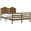 vidaXL Cadre de lit sans matelas marron miel 140x190 cm bois massif