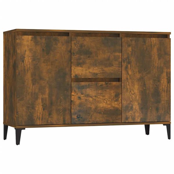 vidaXL Buffet Ch&ecirc;ne fum&eacute; 102x35x70 cm Bois d'ing&eacute;nierie