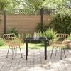 vidaXL Ensemble de salle à manger pour jardin 5 pcs Noir Poly rotin