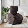 vidaXL Fauteuil inclinable de massage &eacute;lectrique Marron fonc&eacute; Tissu