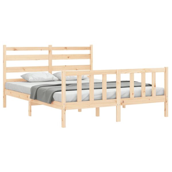 vidaXL Cadre de lit sans matelas 160x200 cm bois massif de pin