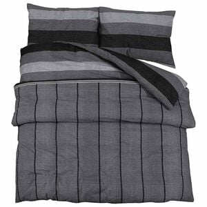 vidaXL Ensemble de housse de couette gris fonc&eacute; 200x220 cm Coton