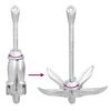 vidaXL Ancre pliable avec corde argent&eacute; 6 kg fonte galvanis&eacute;e &agrave; chaud