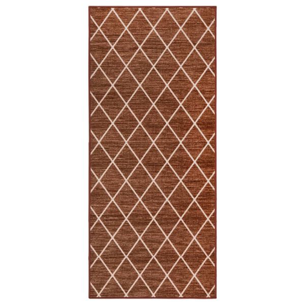 vidaXL Tapis de couloir Marron fonc&eacute; 80x250 cm